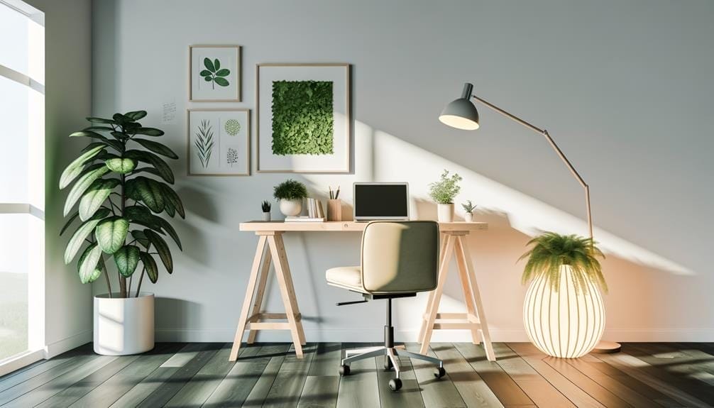 productive workspace with decor